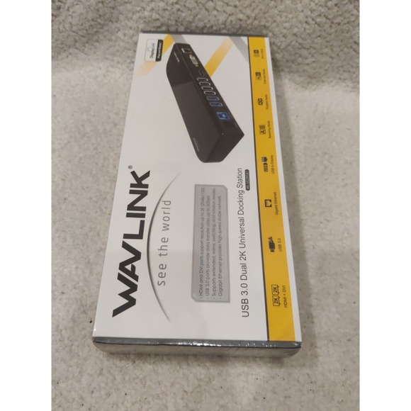 Wavlink WL-UG39DK1 Dual 2K USB 3.0 Universal Docking Station - New/ Sealed - Picture 1 of 4